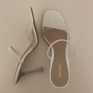 White Aldo Heels